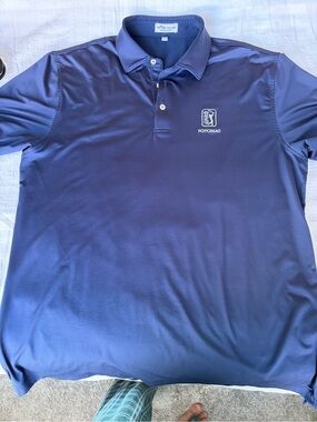 Peter Millar TPC Potomac Navy Blue Performance Polo